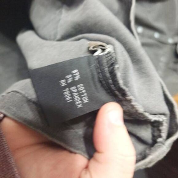 Vintage Tripp NYC grey belted button down Gothic dress  sz 18 - Picture 3 of 4